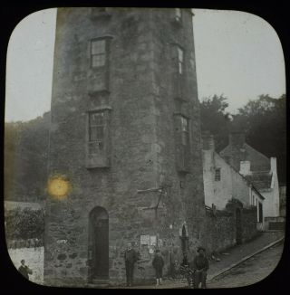 Rare Antique Magic Lantern Slide Curfew Tower Cushendall C1890 Photo Ireland