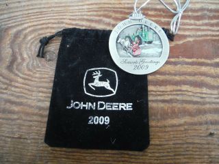 Vintage John Deere Pewter Christmas Ornament 2009 14 In Series
