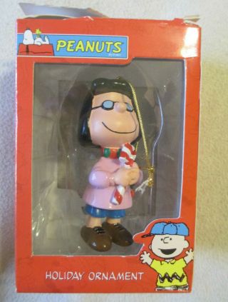 Peanuts Snoopy Marcie W/ Candy Cane Christmas Ornament Kurt Adler