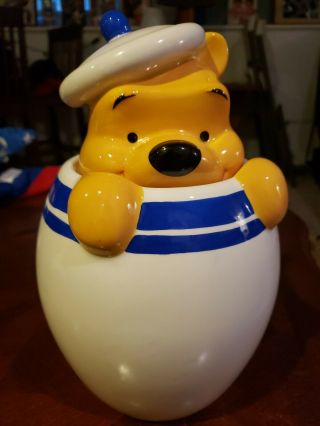 Disney Winnie The Pooh Peek A Boo Canister Cookie Jar Rare