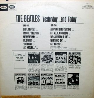 THE BEATLES,  YESTERDAY AND TODAY,  LP,  CAPITOL,  MONO,  1st CAN press,  T - 2553, 2