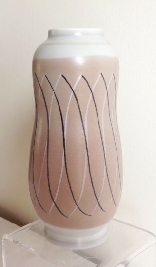 Vintage Poole Pottery Freeform Waisted Shaped Vase X / Prb