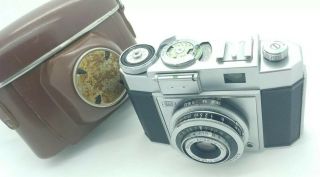 Vintage German Zeiss Ikon Contina rangefinder film Camera w/leather case 2