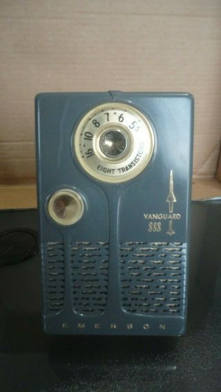 Stunning Emerson Vanguard 888 Eight Transistor Radio Box