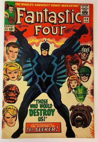 Fantastic Four 46 Marvel Comics 1966 1st Black Bolt Appearance Fn,  Jack Kirby
