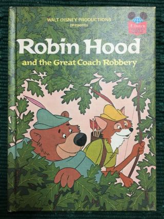 Robin Hood & The Great Coach Robbery Disneys Wonderful World Of Reading 1974 Bce