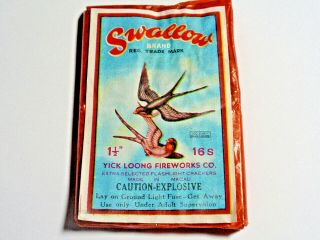 Firecracker Fireworks Pack Label Swallow,  Logos,  Glassine,  Cl 4