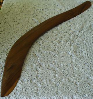 Large Vintage Aboriginal Carved Mulga Wood Boomerang 78 Cms Long