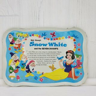 Vintage Walt Disney Productions Snow White Seven Dwarfs Tin Play Tea Set 2
