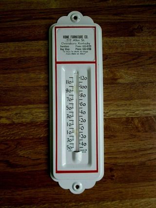 Home Furniture Co.  Advertising Thermometer Sign,  Made In Usa,  (made Of Tin)