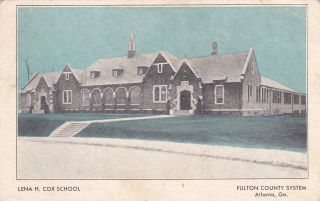 Atlanta,  Georgia,  1900 - 10s; Lena H.  Cox School,  Fulton County System