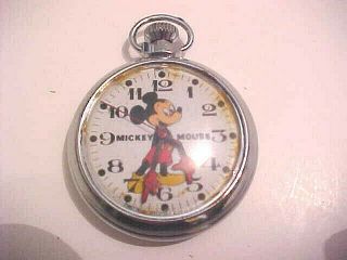Vintage Mickey Mouse Pocket Watch By Bradley - - S&h