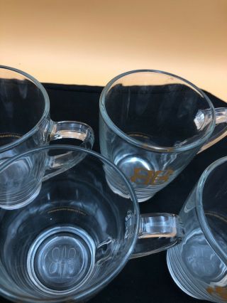 Set Of (6) BAILEY ' S Irish Cream Glass Coffee Mugs / Cups 3