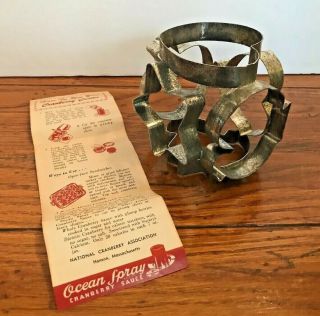Antique Ocean Spray Collectible Cranberry Cutter - 6 Shapes,  Box