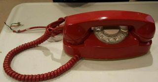 Western Electric Red Princess Dial Rotary Telephone 12/71 702 B