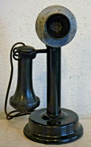 S.  H Couch Company Non Dial Candlestick Telephone W/original Receiver