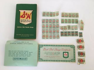 S&h Green Stamps With Envelope,  Certificate (500) And Full Stamp Book From 1961