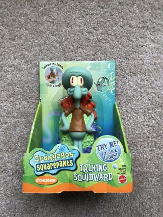 2000 Spongebob Squarepants " Talking Squidward " In Package