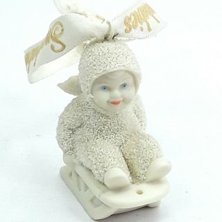 Snowbabies Snow Babies Baby Figure Ornament Figurine Department 56 Sled Small