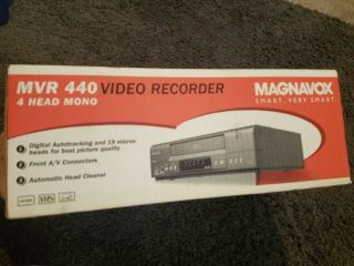 Magnavox Mvr 440 Vcr 4 Head Mono Video Recorder - W Remote