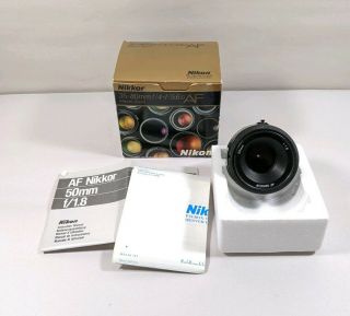 Nikon Af Nikkor 50mm F1:1.  8 Lens Made In Japan Auto Focus For Slr Camera Vintage