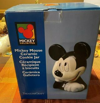 Mickey Mouse Disney Ceramic Cookie Jar Treasure Craft Exc Cond