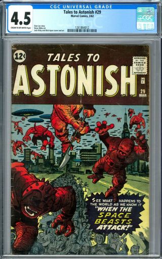 Tales To Astonish 29 Cgc 4.  5 (c - Ow) Steve Ditko Art Monster Cover