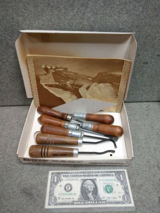 Vintage Dem - Bart Gunline Gunstock Checkering Tool Set Woodcarving Tools