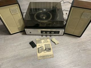 Vintage Sears Roebuck Record Player Phono Stereo System With Speakers Turntable