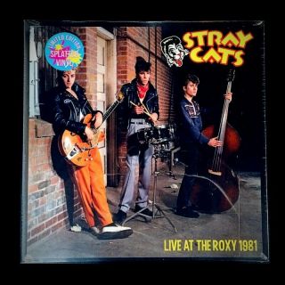 Stray Cats Live At The Roxy 1981 Splatter Vinyl Lp Setzer Slim Jim Rocker Strut