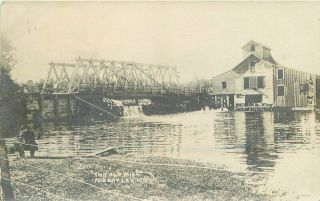 Albert Lea Minnesota C - 1910 Truss Girder Bridge Rppc Photo Postcard 4451