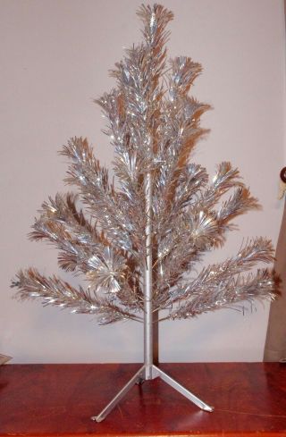 Vintage Aluminum The Sparkler Pom Pom 3 Ft Christmas Tree M325 Star Band Co.