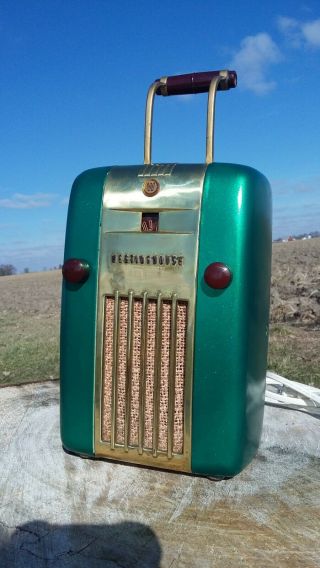Restored Westinghouse Fridge/little Jewel Tube Radio H126 1946 Green Sharp