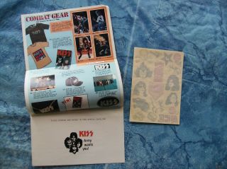 Tattoos And Merch Order Form From Kiss Alive Ii Lp - No Record Inserts Only