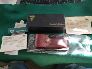 Vintage Buck Usa Model 110 Limited Edition 2001 Pocket Knife Box W/sheath
