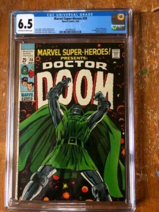 Marvel - Heroes 20 Cgc 6.  5 Ow/w Pages Classic Doctor Doom Cover