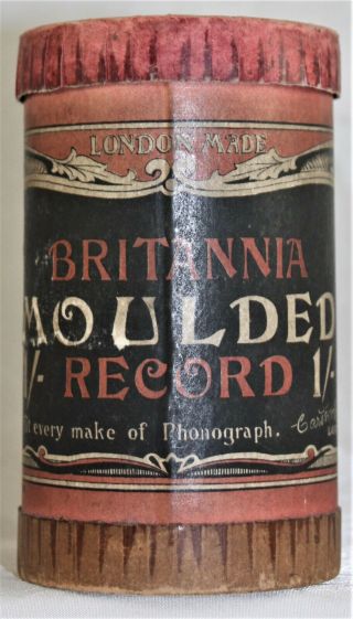 English Britannia Cylinder Record Box C.  1904