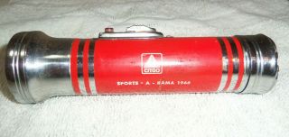 Vintage Citgo Sports - A - Rama 1966 Metal Flashlight Made By Warco 6.  25 " Long