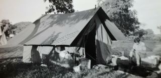C1928 B/w Photograph.  White Man In Camp/ Burberry Tent/ Rhodesia/ Africa 27