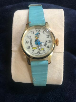 Vintage Swiss Made Bradley 015 Disney Donald Duck Kids/women’s Watch 7’