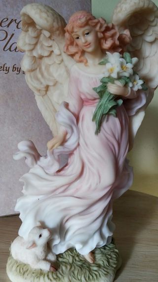 Roman /seraphim Classics Faith The Easter Angel Figurine/ 7 1/2 " Pastel Pink