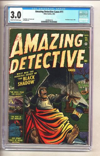 Detective Cases 11 (cgc 3.  0) C - O/w P; 1st Horror Issue In Title (c 25944