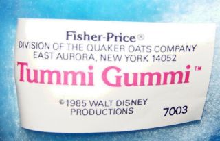 Fisher Price Disney ' s 1985 Gummi Bear Tummi 16 