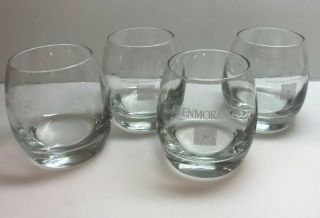 4 Glenmorangie Scotch Glasses Heavy Crystal Bottom Snifter