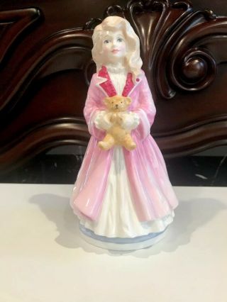 Royal Doulton Faith Figurine Girl With Teddy Bear Hn3082 Limited 1986 Nspcc Exc