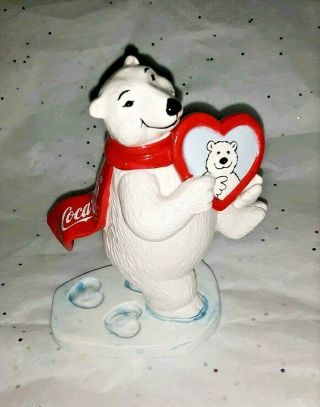 Coca Cola Polar Bear Figurine " Always Leaving Footprints " 1997