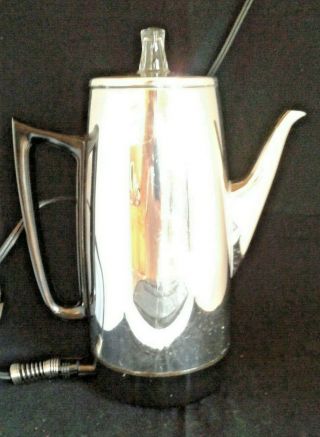Shiny Vtg General Electric Automatic Percolator 8 Cup Coffee Pot 33 - P14