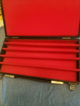 VINTAGE 5 PIECE HAND CARVED POOL CUE BILLIARD STICK IN HARD CARRYING CASE VGC 3