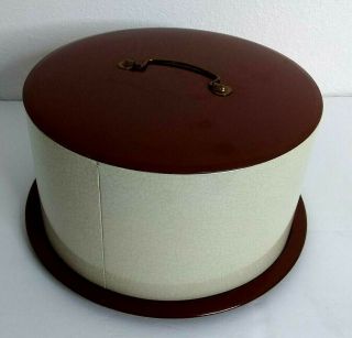 Vintage Ballonoff Tin Cake Cover & Tray - Autumn Motif 2