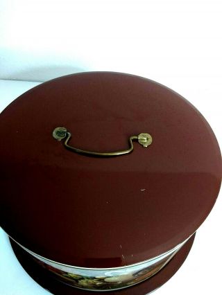 Vintage Ballonoff Tin Cake Cover & Tray - Autumn Motif 3